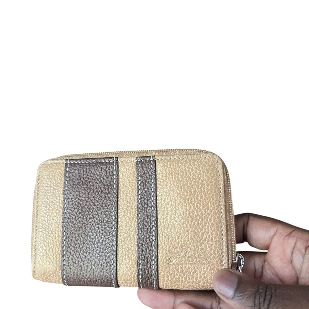 Coach Tan and Brown Leather Wallet